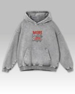 Bluza oversize z kapturem <br>More Smiling, Less Worrying! <br>Haft, Efekt sprania